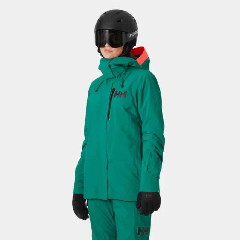 MANTEAU ISOLÉ SKI FEMME POWSHOT EMERAUDE 65760 439 HELLY HANSEN MAHEU GO SPORT DEVANT MANNEQUIN