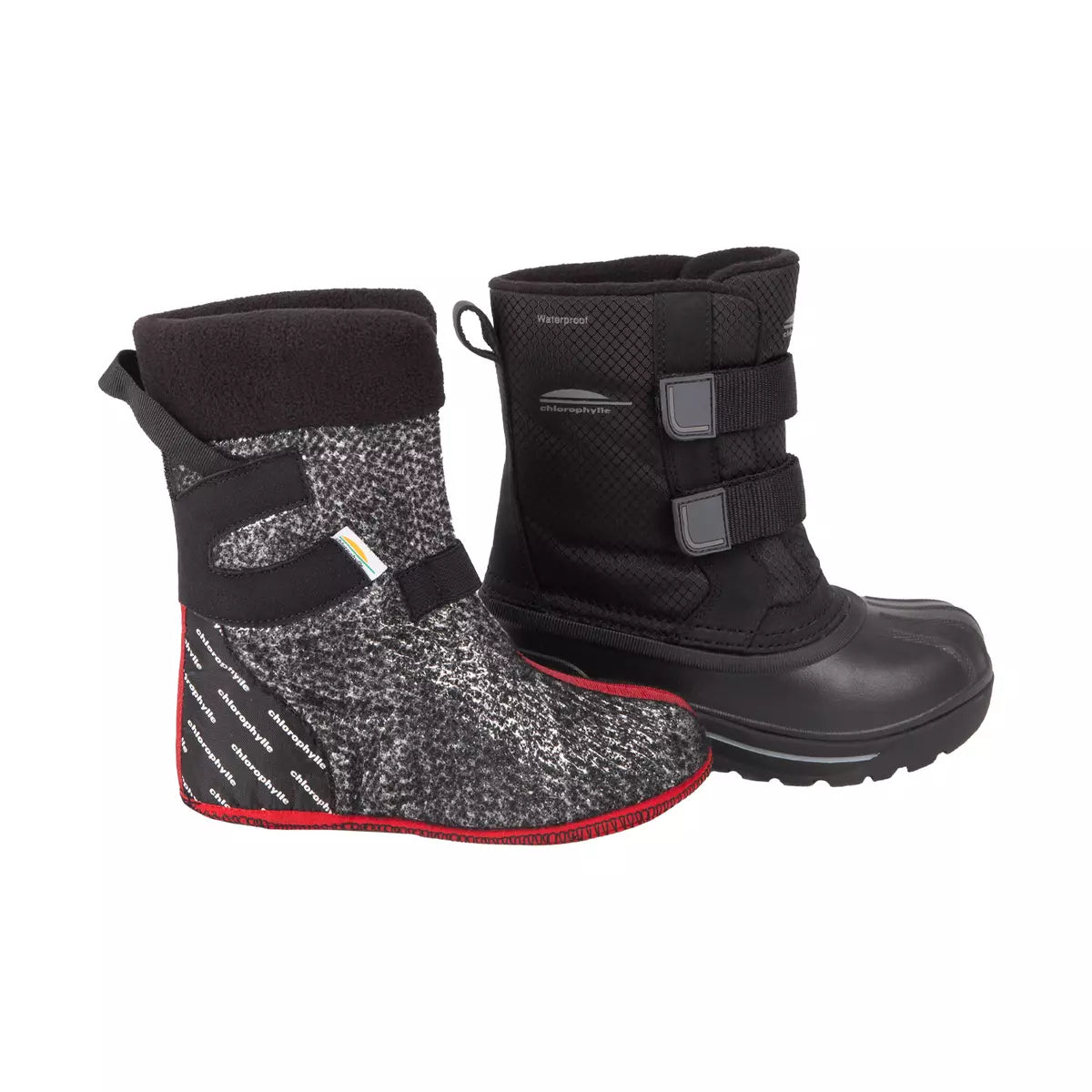 BOTTES HIVER ENFANT ALTAIS NOIR (11 À 6) CHLOROPHYLLE MAHEU GO SPORT FEUTRE AMOVIBLE