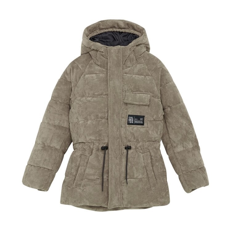 MANTEAU HIVER FILLE VELOURS CÔTELÉ 8 À 16 ANS 742368 2563 COLOR KIDS MAHEU GO SPORT DEVANT