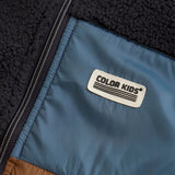 VESTE MATELASSÉE POUR ENFANTS, BLOC DE COULEURS BRUN - Maheu Go Sport