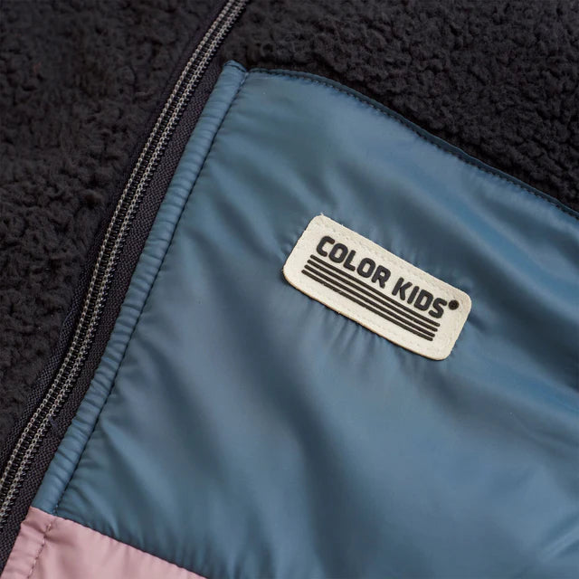 VESTE MATELASSÉE POUR ENFANTS, BLOC DE COULEURS ROSE - Maheu Go Sport