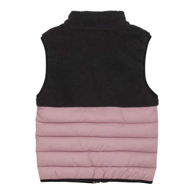 VESTE MATELASSÉE POUR ENFANTS, BLOC DE COULEURS ROSE - Maheu Go Sport