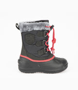 BOTTES D'HIVER POUR ENFANTS, CARTIER NOIR ET CORAIL (11 À 8)