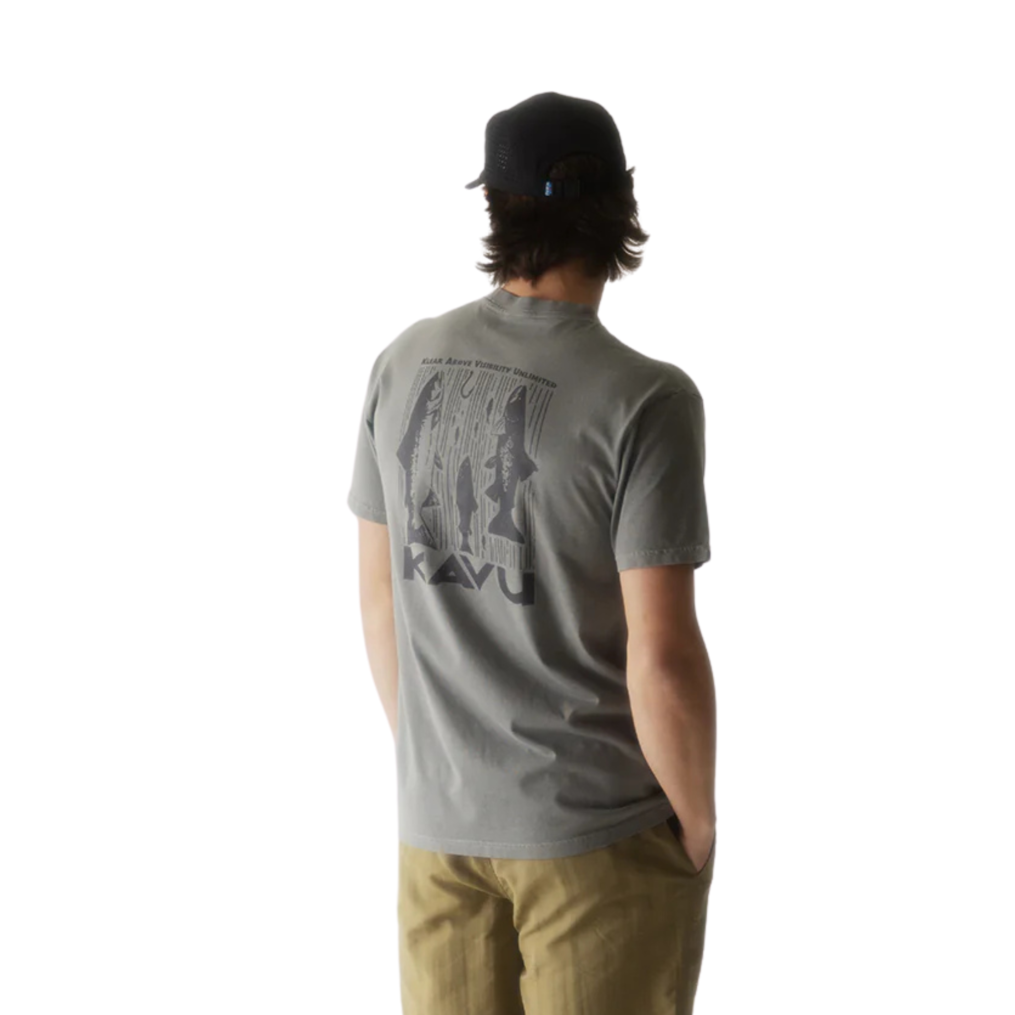 T-SHIRT MANCHES COURTES KAVU HOMME SALMON MOONLESS NIGHT 8139 2027 MAHEU GO SPORT DOS MANNEQUIN