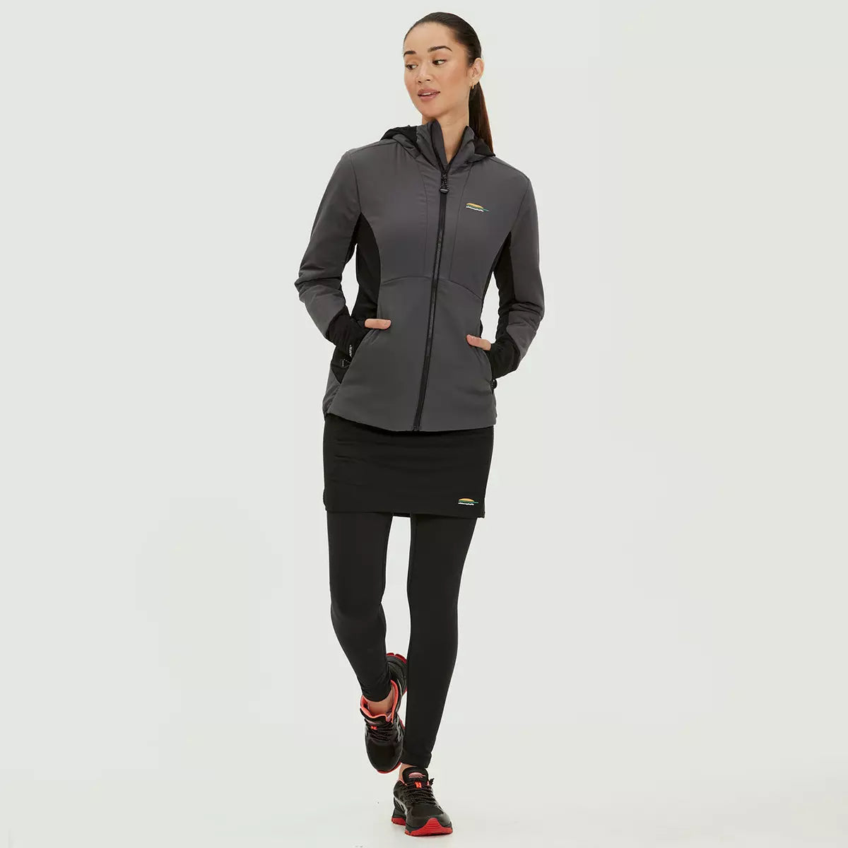 MANTEAU HYBRID FEMME, MONTSERRAT CHARCOAL