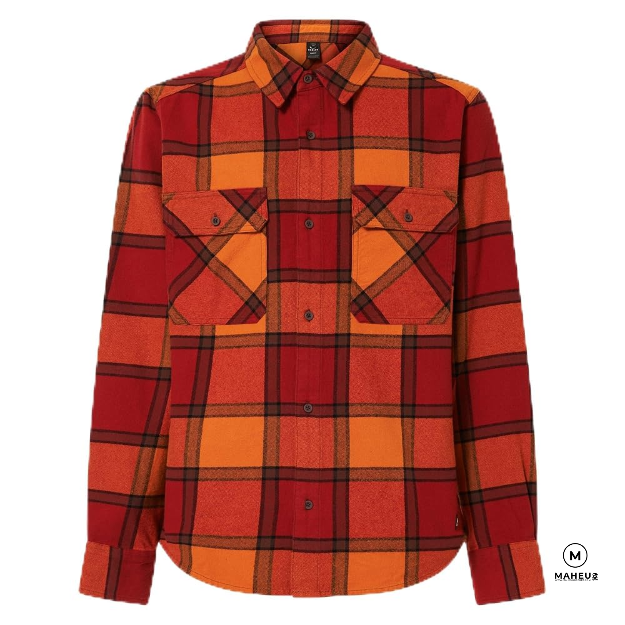 CHEMISE FLANNEL HOMME 90'S PLAID ORANGE - Maheu Go Sport