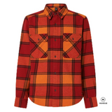 CHEMISE FLANNEL HOMME 90'S PLAID ORANGE - Maheu Go Sport