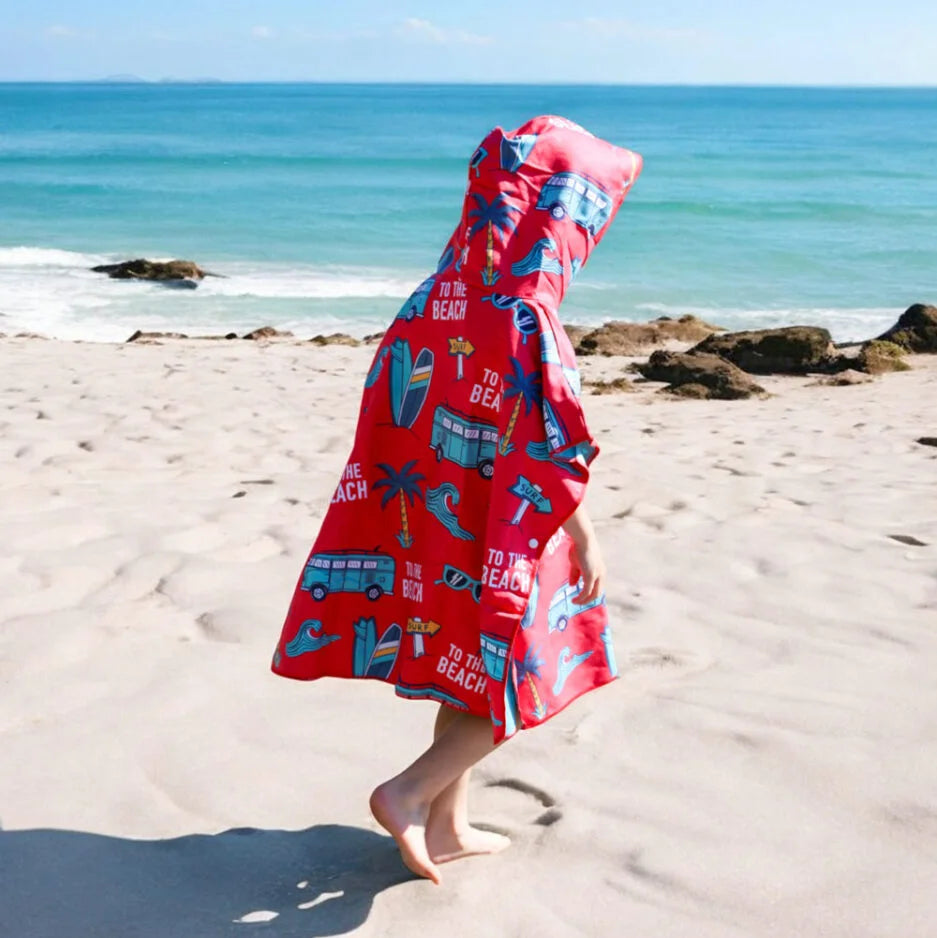 SERVIETTE PONCHO MICROFIBRE K5 JUNIOR À LA PLAGE MAHEU GO SPORT