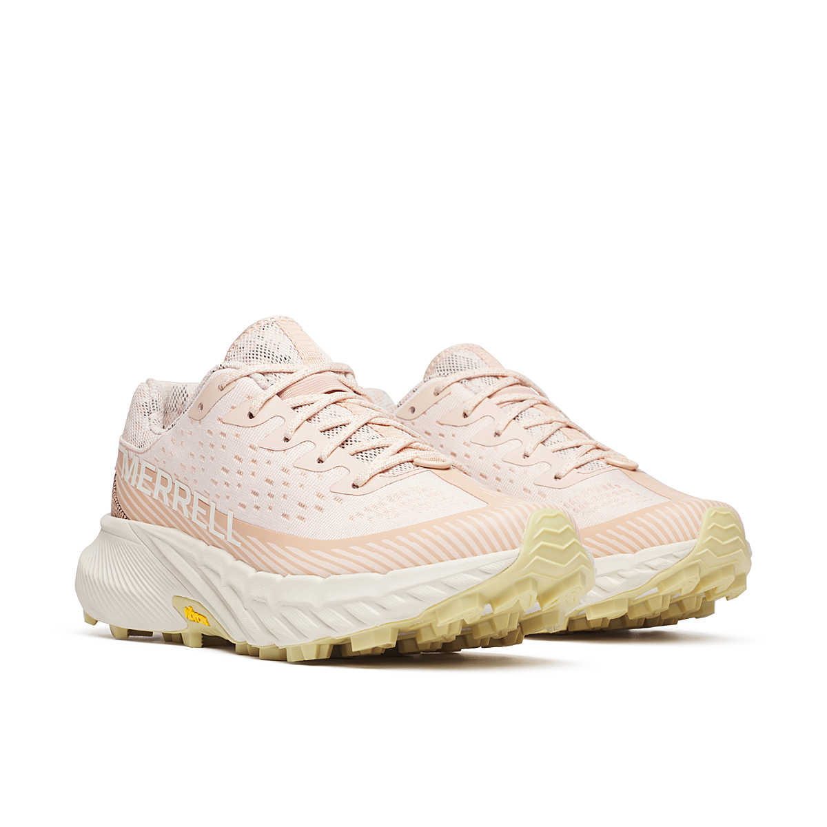 ESPADRILLE COURSE SENTIER FEMME AGILITY PEAK 5 ROSE J068390 MERRELL MAHEU GO SPORT PAIRE ANGLE