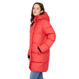 MANTEAU DUVET FEMME, FOSFO LONG ROUGE AK10050 MAHEU GO SPORT CÔTÉ