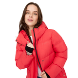 MANTEAU DUVET FEMME, FOSFO LONG ROUGE