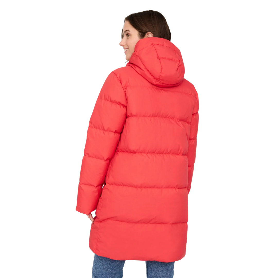 MANTEAU DUVET FEMME, FOSFO LONG ROUGE AK10050 MAHEU GO SPORT DOS