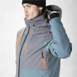 MANTEAU MOTONEIGE HOMME, ALASKA GRIS & BLEU