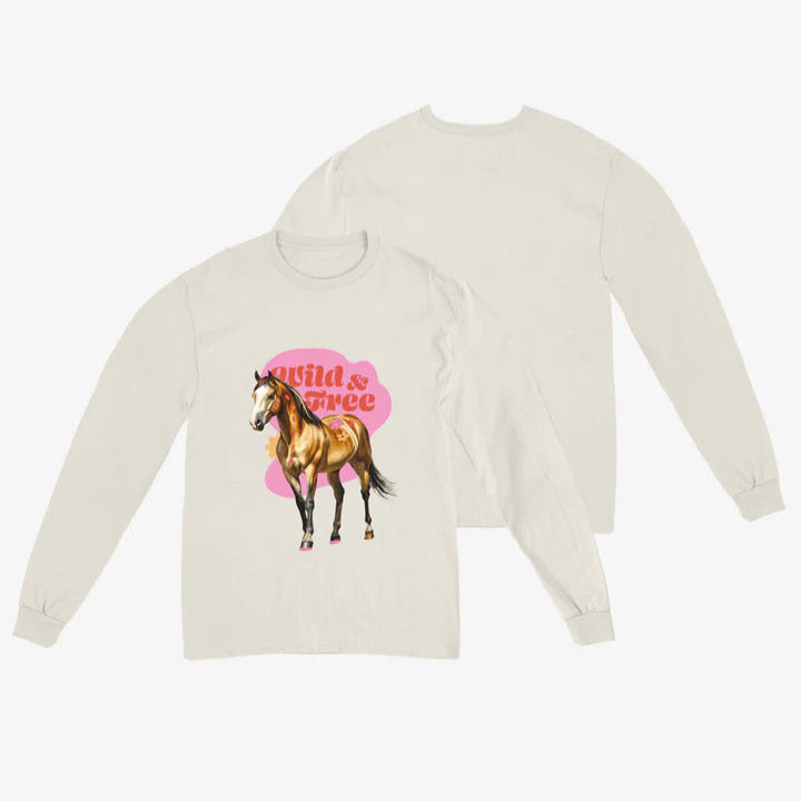 HAUT MANCHES LONGUES FILLE HORSE PARADE 4 À 12 ANS APLTFA25A6 HEADSTER MAHEU GO SPORT DEVANT DOS