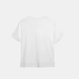 GIRLS' T-SHIRT, SEAHORSE DREAMS WHITE