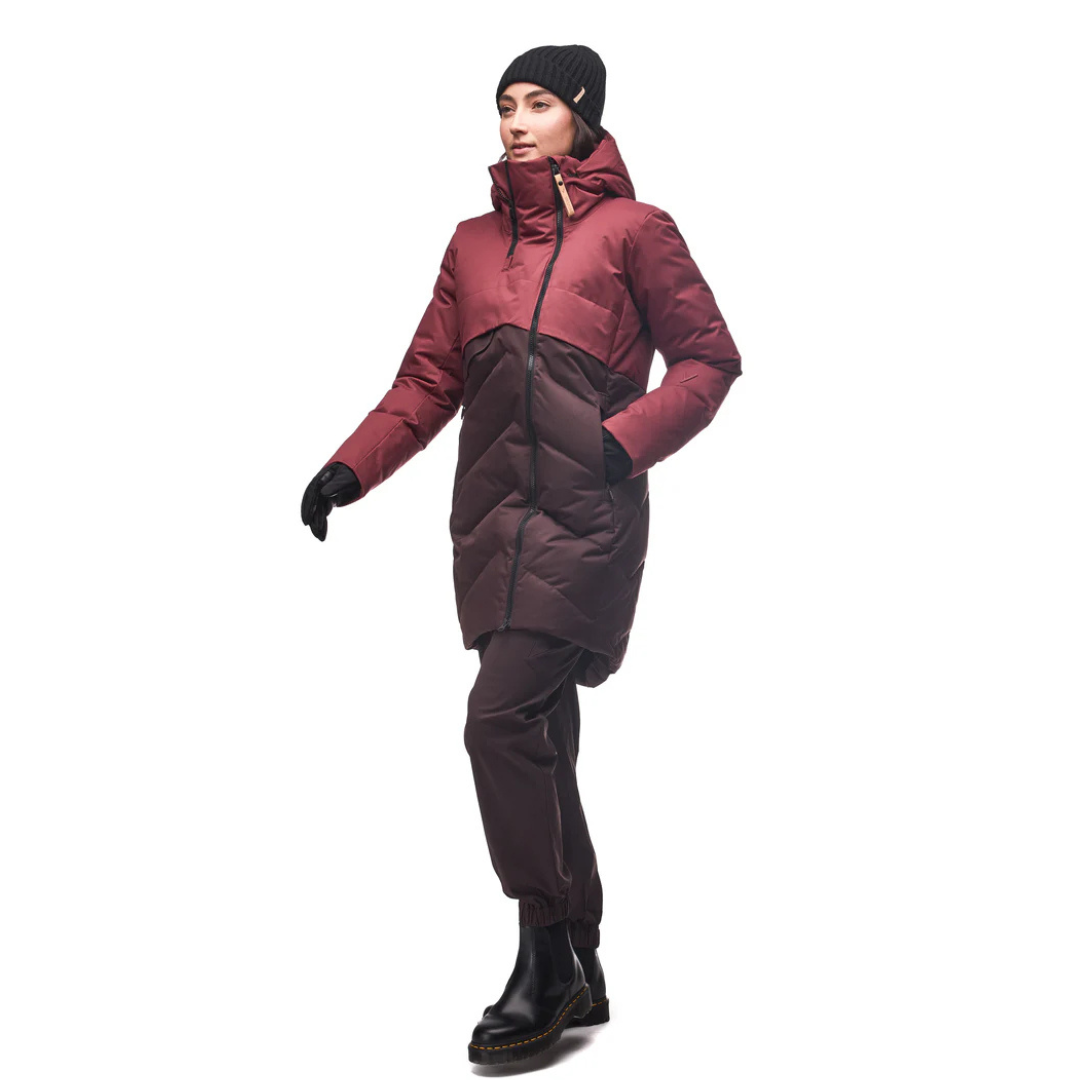 MANTEAU DUVET FEMME, AYABA III CERISE