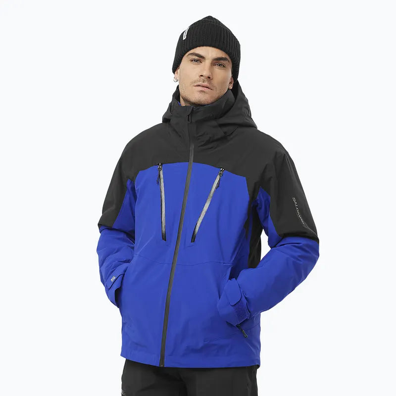 MANTEAU SKI HOMME BRILLIANT SURF THE WEB LC2332600 SALOMON MAHEU GO SPORT DEVANT MANNEQUIN