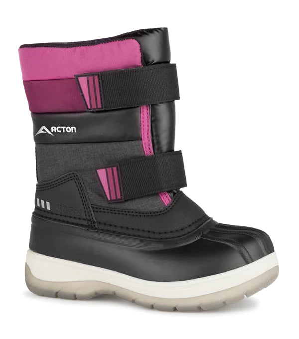 BOTTES HIVER JUNIOR BUBBLEGUM NOIR ROSE 12 À 6 A8390 J14 ACTON MAHEU GO SPORT CÔTÉ