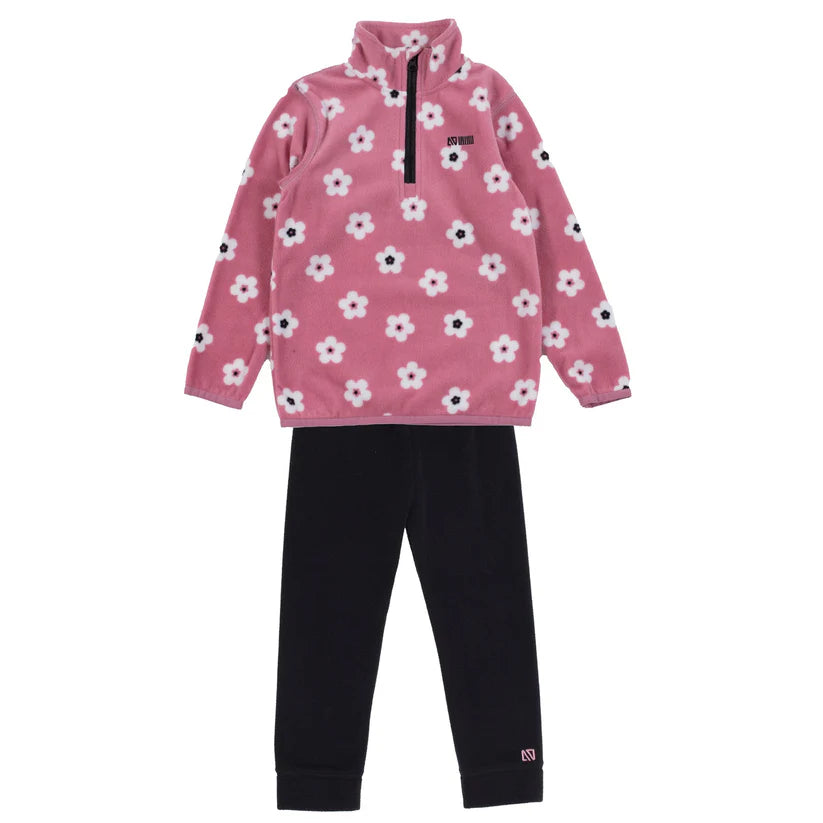 ENSEMBLE SOUS-VÊTEMENT FILLE FLEURS 2 À 6 ANS BUWP604 NANO MAHEU GO SPORT DEVANT CHANDAIL PANTALON