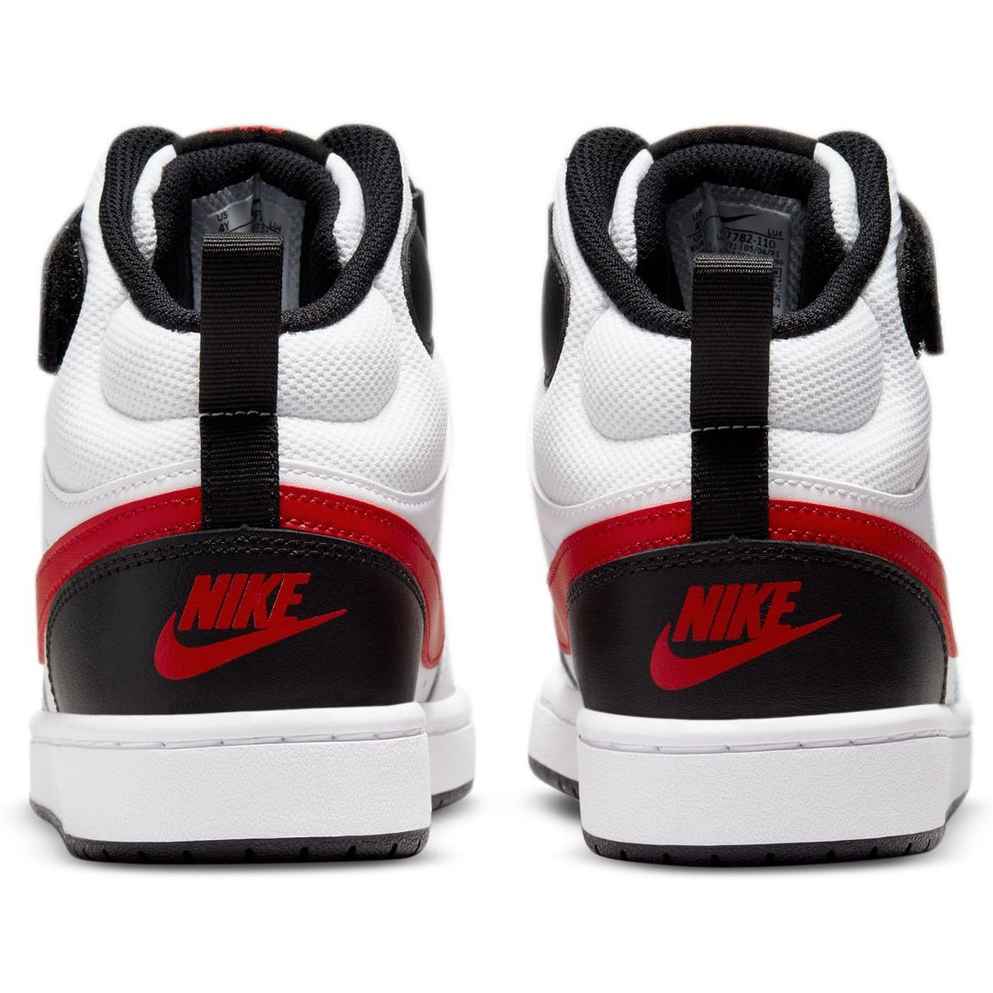 CHAUSSURE JUNIOR COURT BOROUGH MID BLANC NOIR ROUGE CD0782 110 NIKE MAHEU GO SPORT PAIRE TALON