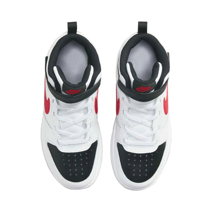 CHAUSSURE ENFANT, COURT BOROUGH MID BLANC, NOIR ET ROUGE (1 À 3) - Maheu Go Sport