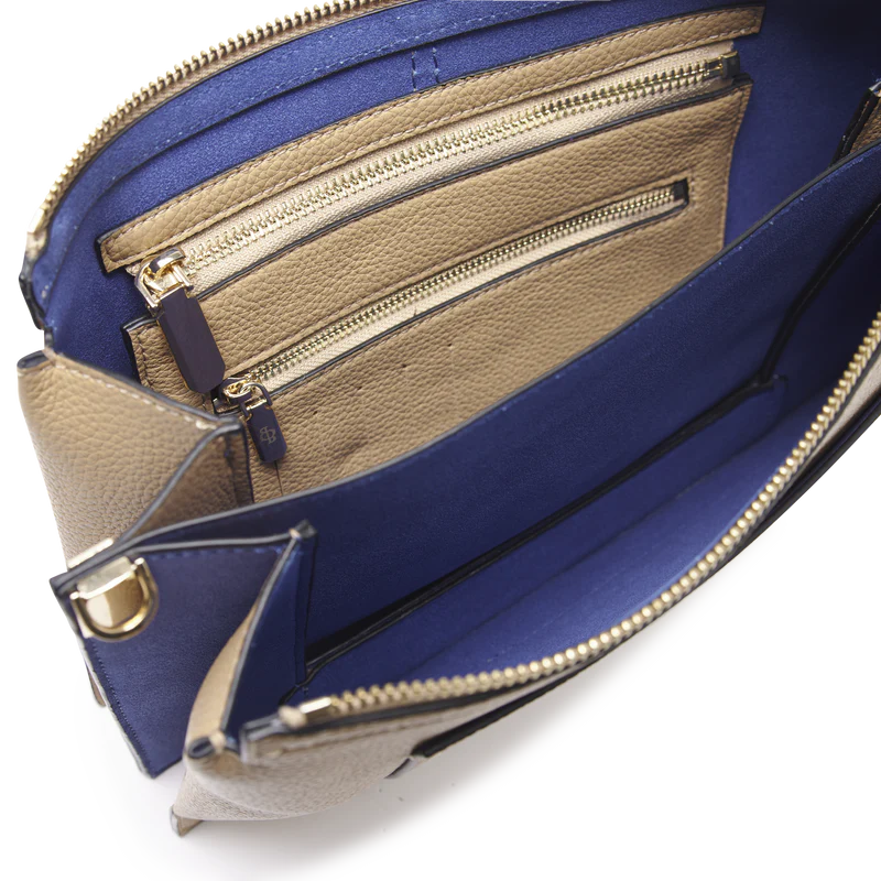 SAC À BANDOULIÈRE TWO B CIAO 50 CAMEL CUIR VEGAN MAHEU GO SPORT INTERIEUR