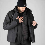 MANTEAU MOTONEIGE 3 EN 1 HOMME, CONQUER NOIR