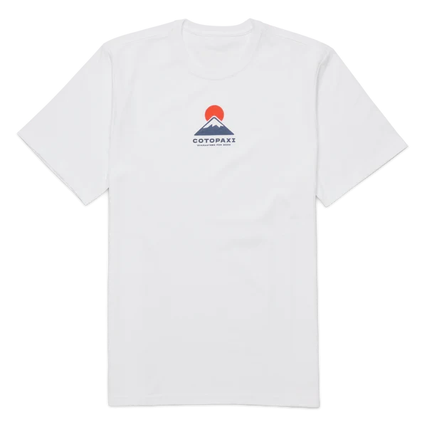 T-SHIRT MANCHES COURTES HOMME, COTOPAXI MOUNTAIN BLANC