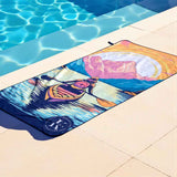 SERVIETTE DE PLAGE EN MICROFIBRE, COUCHÉ DE SOLEIL EN KAYAK