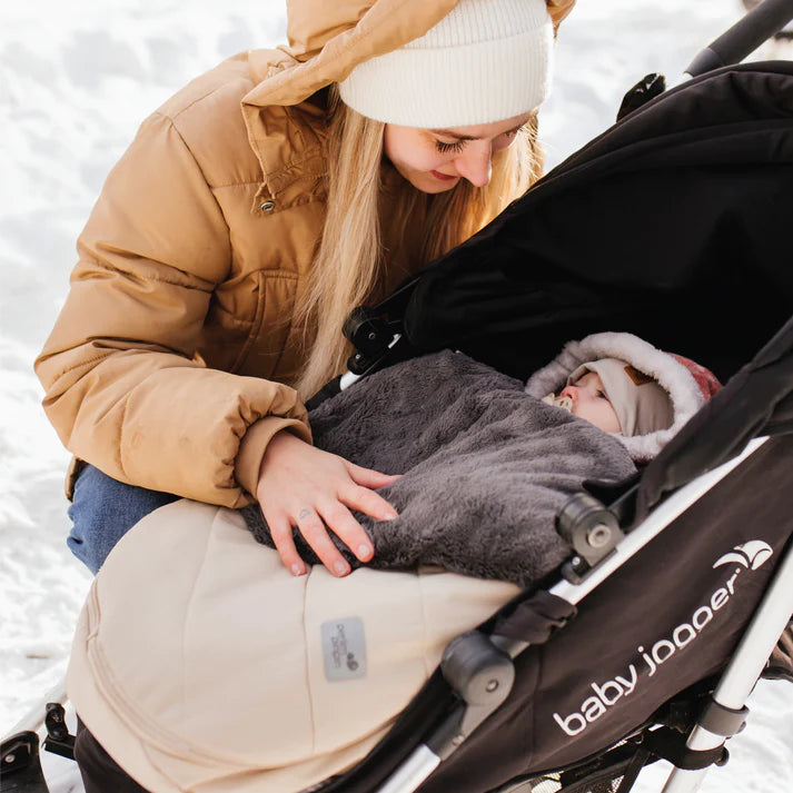 HOUSSE D'HIVER POUR BÉBÉ, POIS KAKI TEXTURÉ