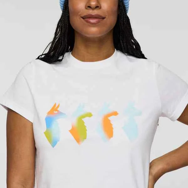 T-SHIRT MANCHES COURTES FEMME, CUATRO BITMAP BLANC