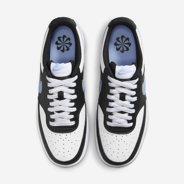 ESPADRILLE FEMME COURT VISION LOW NOIR, BLANC ET BLEU DH3158 007 NIKE MAHEU GO SPORT PAIRE DESSUS