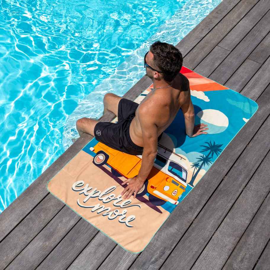 SERVIETTE DE PLAGE EN MICROFIBRE, DOUCE ÉVASION