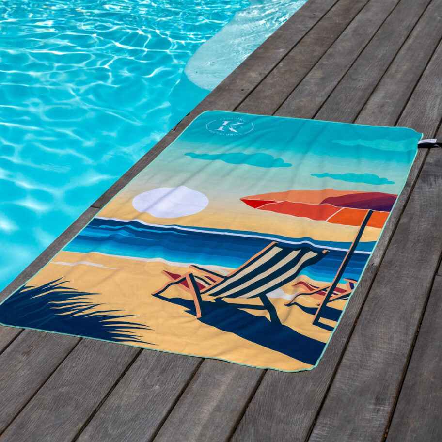 SERVIETTE DE PLAGE EN MICROFIBRE, DOUCE ÉVASION