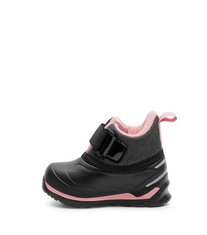 BOTTES MI-SAISON POUR TOUT-PETITS DUCKIES NOIR & ROSE 6 À 11 ACTON MAHEU GO SPORT CÔTÉ INTERIEUR