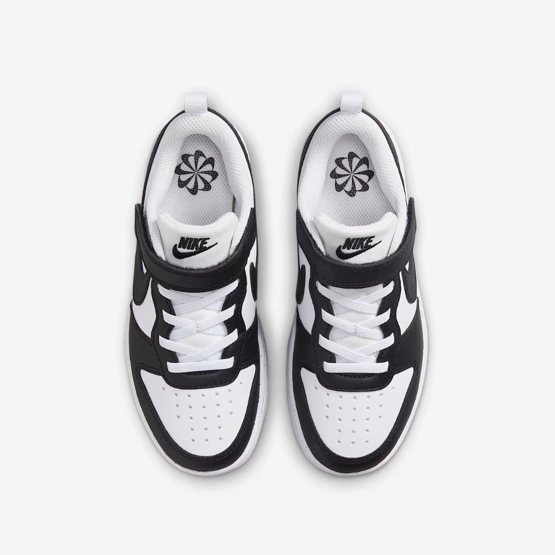 CHAUSSURE ENFANT COURT BOROUGH LOW BLANC NOIR DV5457 131 NIKE MAHEU GO SPORT PAIRE DESSUS