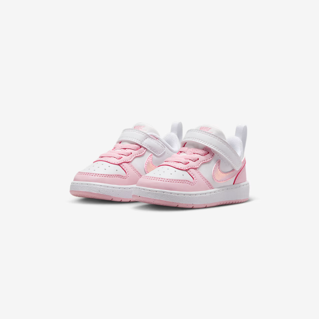 CHAUSSURE POUR TOUT-PETIT, COURT BOROUGH LOW BLANC & ROSE - Maheu Go Sport