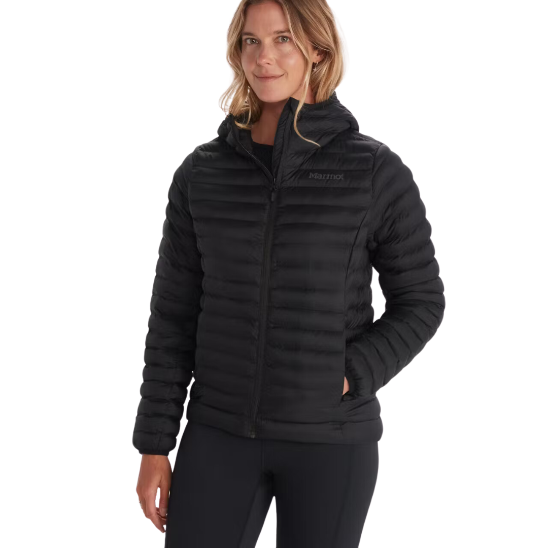 MANTEAU CAPUCHON FEMME ECHO FEATHERLESS NOIR M15869 MARMOT MAHEU GO SPORT