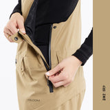 SALOPETTE SNOW FEMME ELM STRETCH GORE BEIGE, VOLCOM - Maheu Go Sport