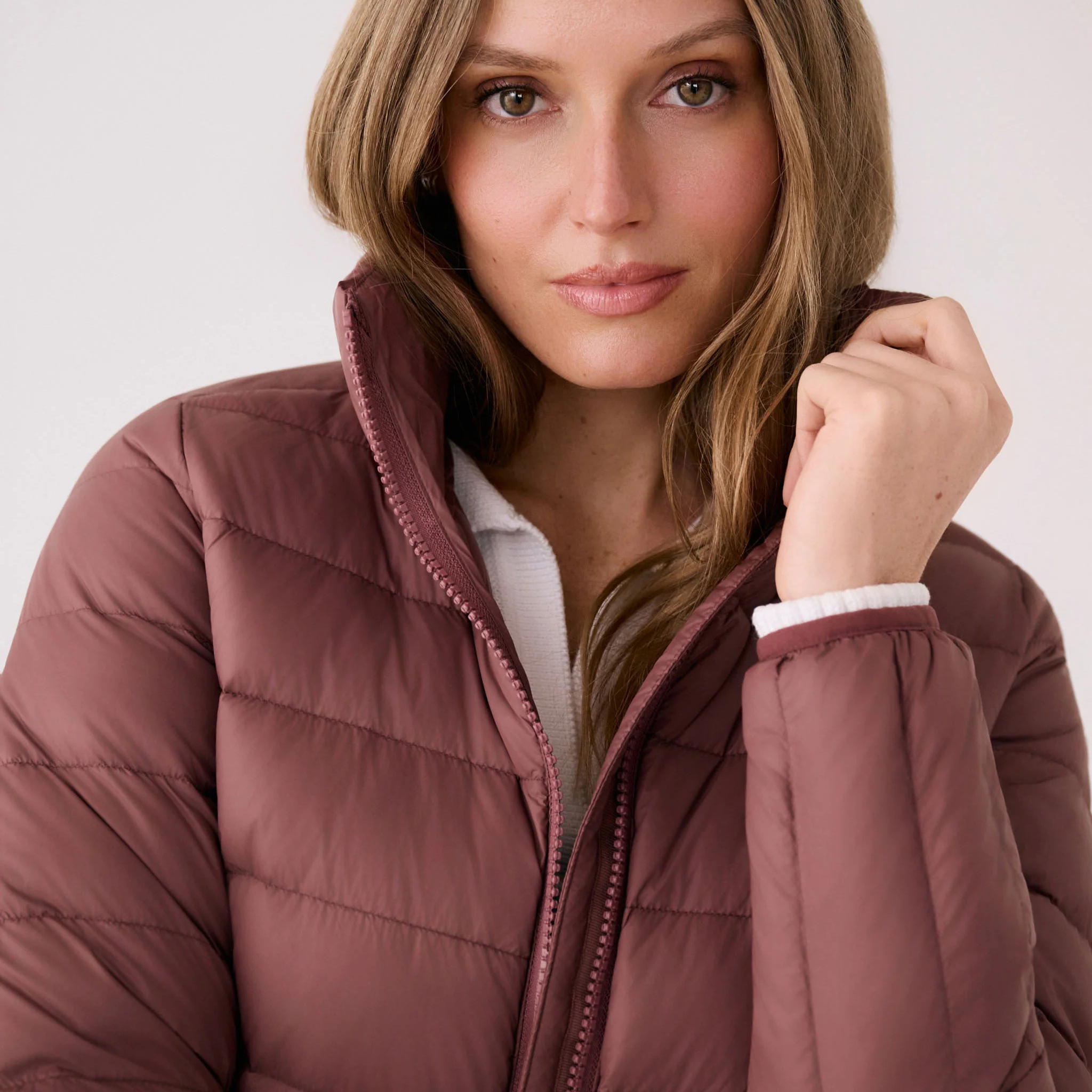 MANTEAU ISOLÉ DUVET FEMME LOLE EMELINE BAIE MAUVE LUW0976 P756 CAPUCHE AMOVIBLE
