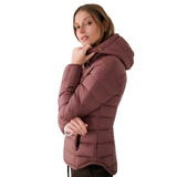 MANTEAU ISOLÉ DUVET FEMME LOLE EMELINE BAIE MAUVE LUW0976 P756 CÔTÉ MANNEQUIN