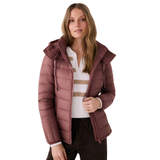 MANTEAU ISOLÉ DUVET FEMME LOLE EMELINE BAIE MAUVE LUW0976 P756 DEVANT OUVERT