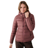 MANTEAU ISOLÉ DUVET FEMME LOLE EMELINE BAIE MAUVE LUW0976 P756 DEVANT MANNEQUIN