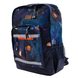 SAC À DOS MARINE & ORANGE AVEC IMPRIMÉ DE PLANÈTES F24BP101 NANÖ MAHEU GO SPORT RETOUR EN CLASSE ÉCOLE ANGLE