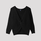 PULL FEMME DEVANT CROISÉ NOIR F25BBL1686 HATLEY MAHEU GO SPORT DEVANT