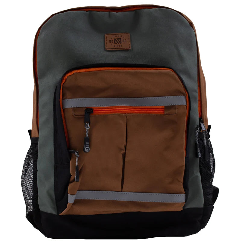 SAC À DOS ECOLE TAUPE ET GRIS F25BP101 NANO MAHEU GO SPORT DEVANT