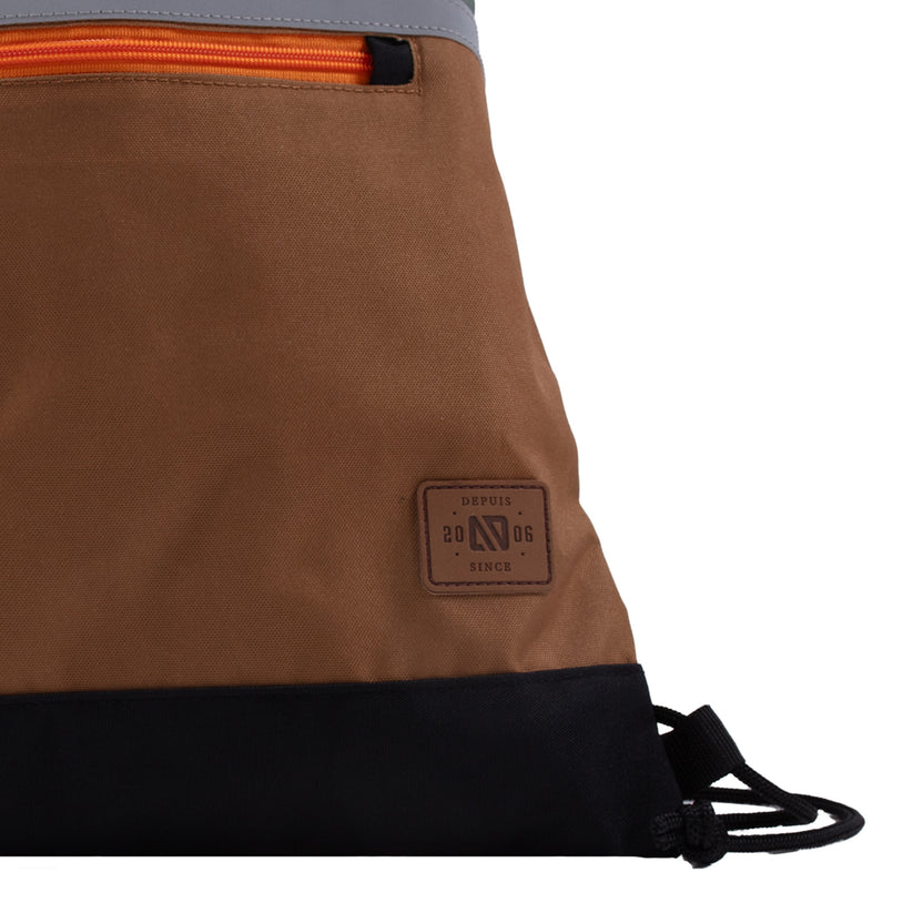 SAC À CORDON TAUPE ET GRIS - Maheu Go Sport