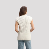 DÉBARDEUR FEMME TRICOT TORSADÉ CRÈME F25CCL1832 HATLEY MAHEU GO SPORT DOS MANNEQUIN