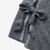 DÉBARDEUR POUR FEMME, TRICOT NOUÉ GRIS