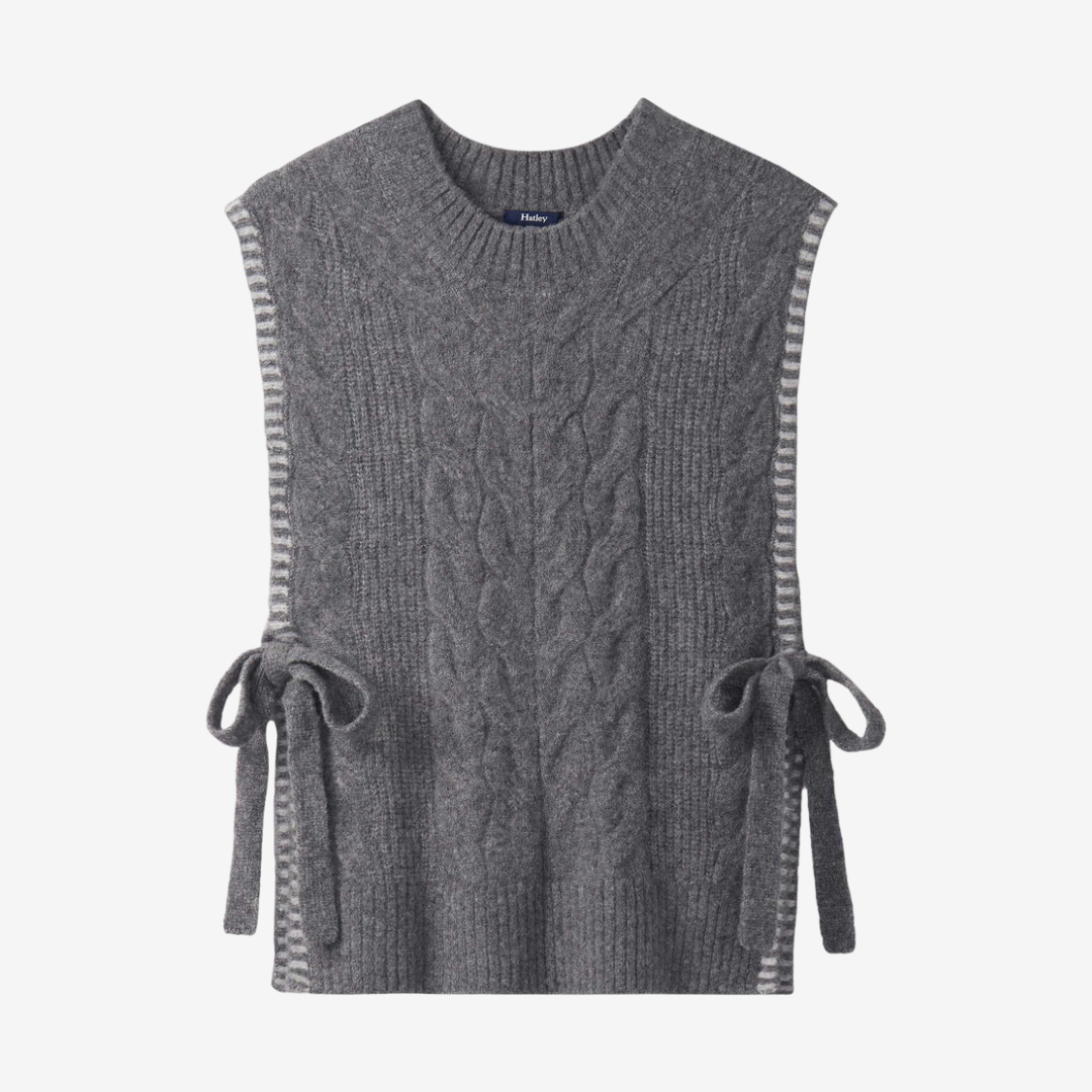 DÉBARDEUR FEMME TRICOT NOUÉ GRIS F25CML1833 HATLEY MAHEU GO SPORT DEVANT